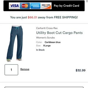 Carhart scrub pants. Size xl. Caribbean blue/Bahama color